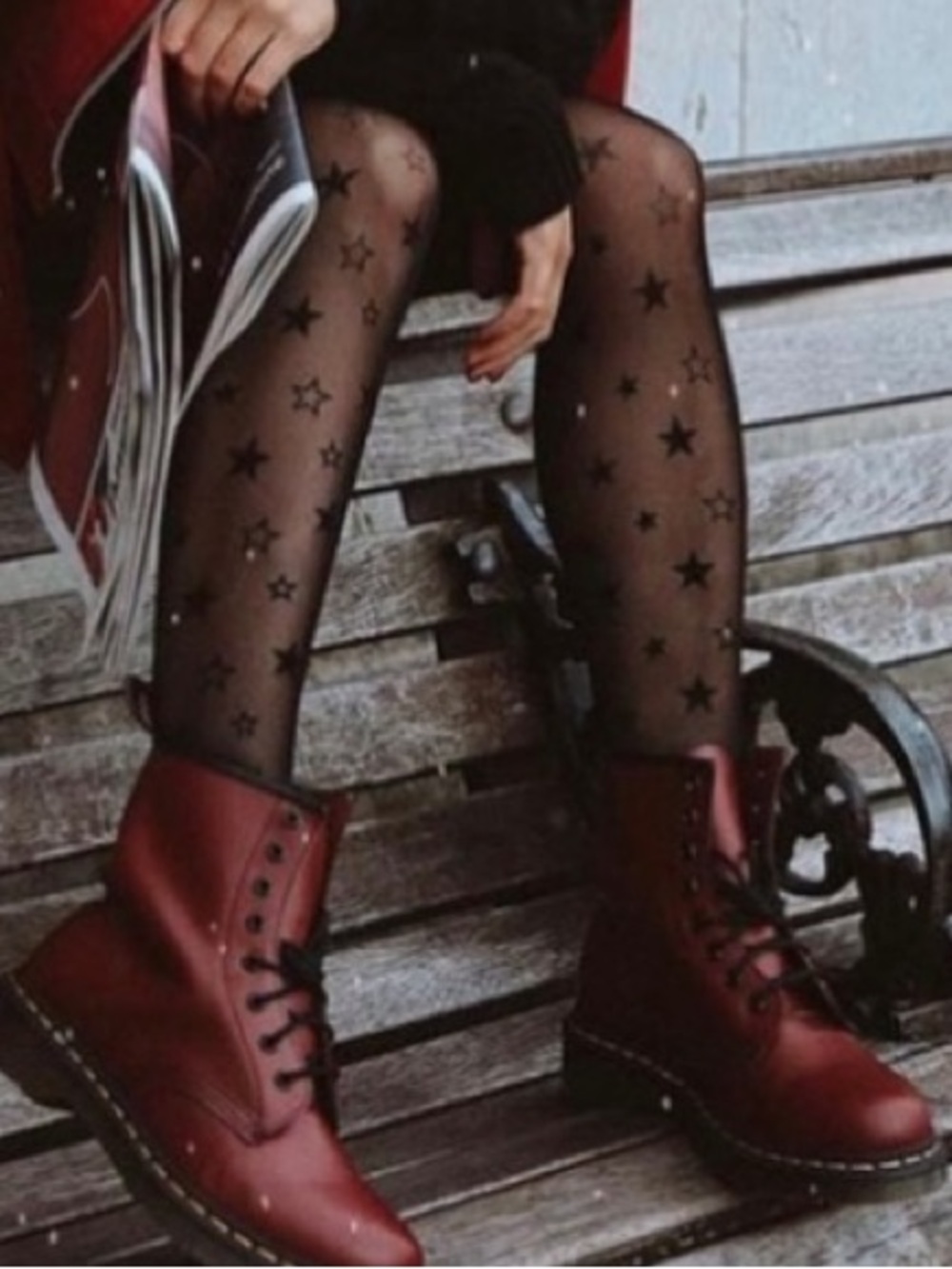 Dr. Martens 1460 Smooth Leather Lace Up Red Boots Size 6